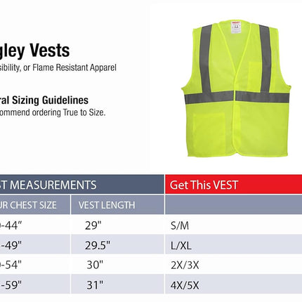 Tingley Rubber V70642 Class 2 Mesh Safety Vest, Small/Medium, Lime Green