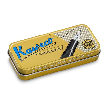 Kaweco LILIPUT Ball Pen Brass I Retractable Ballpoint Pen with Standard D1 Refills in a Tin Box I Metal Ball Pen 9.8 cm
