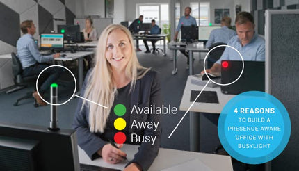 Busylight Alpha UC USB Status Light – LED Presence Indicator for Office & Home Working – Reduce Interruptions & Improve Focus – Works with Microsoft Teams, Zoom, Webex, Skype for Business