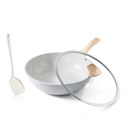 Kordisen Ceramic Wok with Lid, 30 cm Nonstick Woks