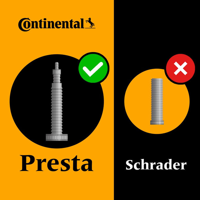 Continental MTB 27.5x1.75-2.5" / 47-584 -> 62-584 Inner Tubes - 42mm Presta Valve (Pack of 2 Tubes) (Retail Packaging, 27.5x1.75-2.50")