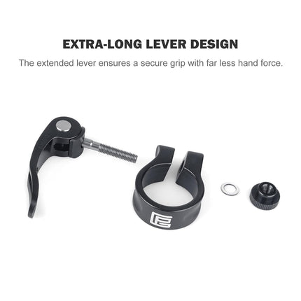 PLATT Bike Seat Post Clamp Aluminium Alloy Bicycle Quick Release Seatpost Collar 28.6mm / 31.8mm /34.9mm