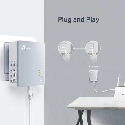 TP-Link TL-PA4010KIT v1. 3,"Kit de adaptadores Powerline Ethernet Nano AV500