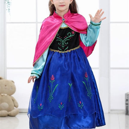 Dressy Daisy Little Girls' Ice Princess Dress with Cape, Dark Blue, Size 6
