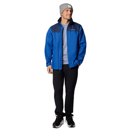Columbia Mens Glennaker Lake II Rain Jacket, Mountain Blue/Collegiate Navy, 2X