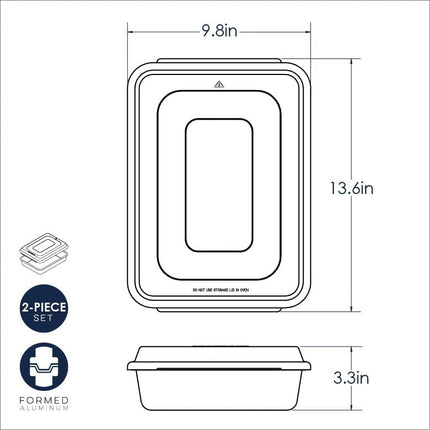 Nordicware 59511 Molde Rectangular para Pasteles con Tapa