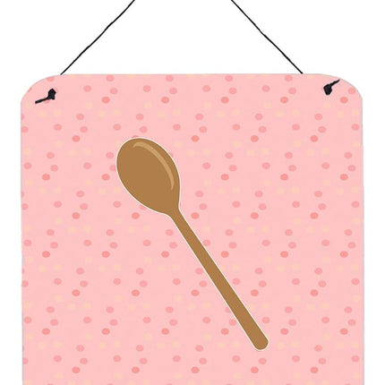 Caroline's Treasures Wooden Spoon Pink Metal Print, 6H x 6W, Multicolor