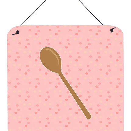 Caroline's Treasures Wooden Spoon Pink Metal Print