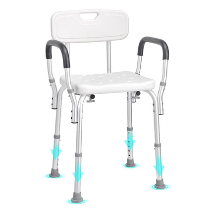 VEVOR Shower Chair, Shower Seat with Back, Adjusta