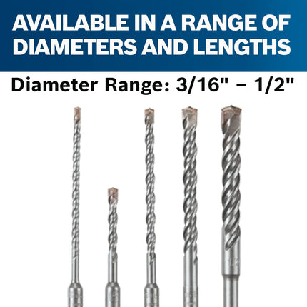 Bosch HCK005 5-Piece S4L SDS-plus Rotary Hammer Drill Bit Set