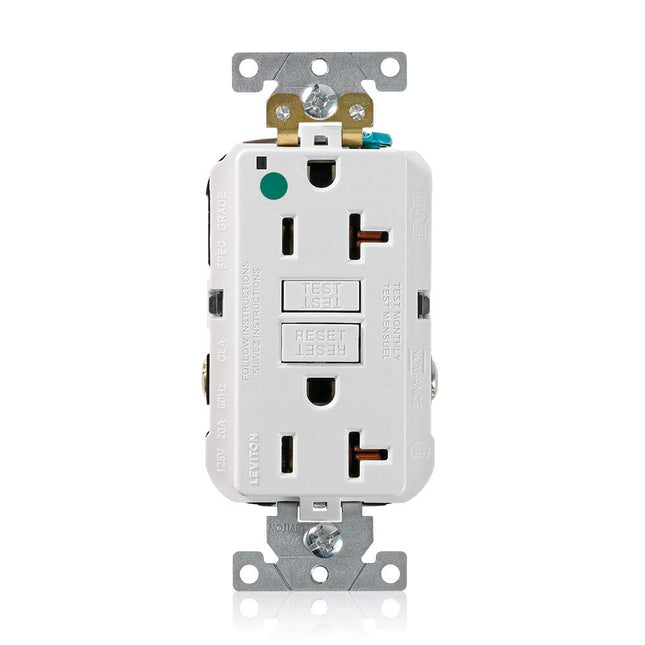 Leviton GFNT2-HGW 20A-125V Extra-Heavy Duty Hospit