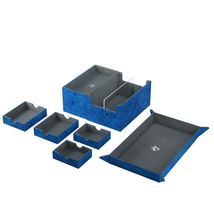 Gamegenic Game's Lair 600+ Convertible Deck Box | Double-Sleeved Card Storage | Premium Card Game Protector | Nexofyber Surface | Holds up to 600 Cards | Blue Color | Made by,Various,GGS20087ML