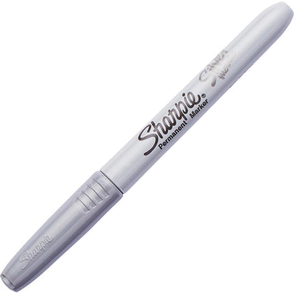 Marcadores permanentes metálicos Sharpie, punta fina, plateado metálico, 36 unidades