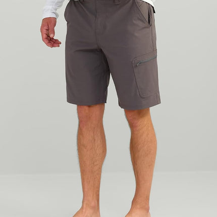 HUK Men's Next Level 10.5", Quick-Drying Fishing Shorts Casual, Iron, Large