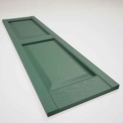Ekena Millwork Lifetime Vinyl LP2S14X03100FG Standard Two Equal Panel Vinyls, Raised Panel Vinyl Shutters, w/Installation Shutter-Lok's & Matching Screws (Per Pair),14.75"W x 31"H, Forest Green