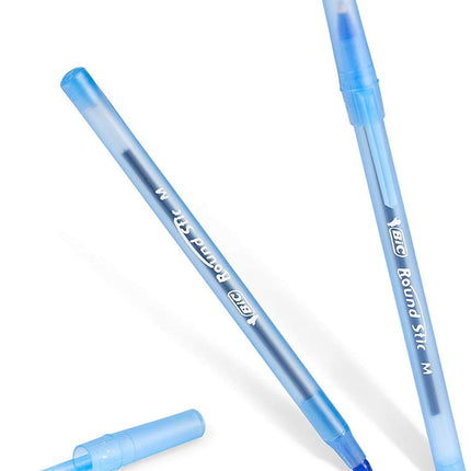 Bic Pens Large Bulk Pack of 400 Ink Pens, Bic Round Stic Xtra Life Ballpoint Pens Medium Point 1.0 Mm, 200 Black Pens & 200 Blue Pens In Box Combo Pack