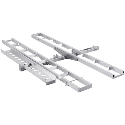VEVOR Motorcycle Carrier, 2-Bike 272.15KGS Aluminum Motorcycle Carrier Hitch Mount, Loading Ramp, Scooter Dirt Bike Trailer Hauler, Ratchet Straps and Stabilizer, for Car, Truck with 2" Hitch Receiver
