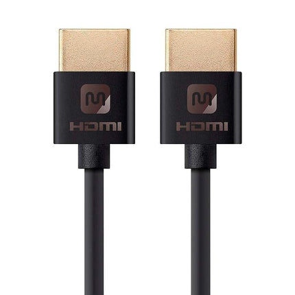 Monoprice High Speed HDMI Cable - 6 Feet - Black, 4K@24Hz, 10.2Gbps, 36AWG, YUV, 4:2:0 - Ultra Slim Series