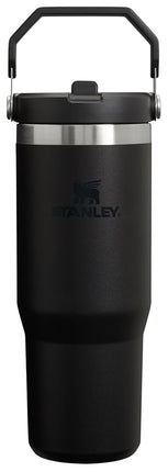 STANLEY IceFlow Stainless Steel Tumbler - Vacuum Insulated Water Bottle for Home, Office or Car Reusable Cup with Straw Leak Resistant Flip Cold for 12 Hours or Iced for 2 Days, Black 2.0, 30oz