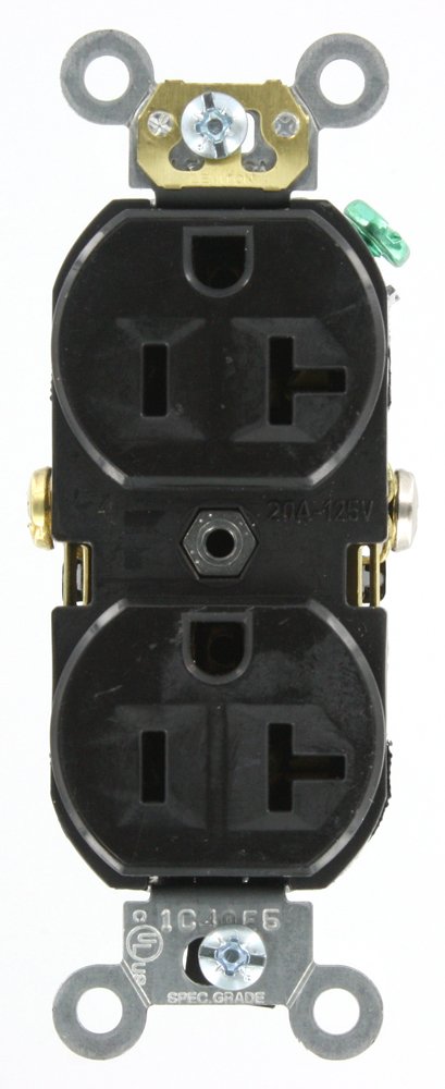 Leviton BR20-E 20 Amp, 125 Volt, Narrow Body Duple