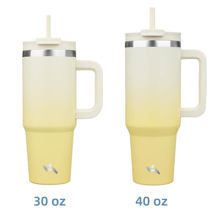 Konokyo 40 oz Insulated Tumbler Water Bottle with Handle, Straw Lid