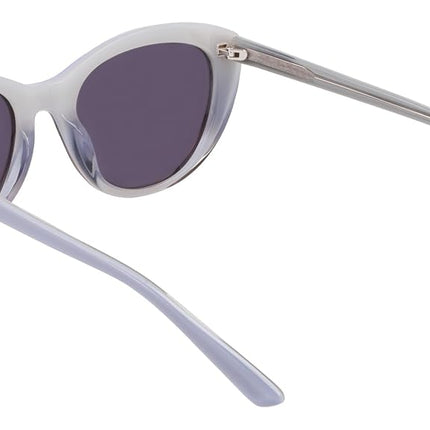 COLE HAAN Women's CH7087 Polarized Cat Eye Sunglasses, Smoke Gradient, 53/20/140, Smoke Gradient, 53/20/140