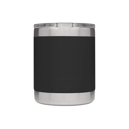YETI Rambler 10 oz Lowball, Vacuum Insulated, Stainless Steel with MagSlider Lid, Black