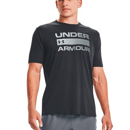 Under Armour Men's Standard Team Issue Wordmark Short-Sleeve T-Shirt, Black (001)/Steel, X-Large Tall