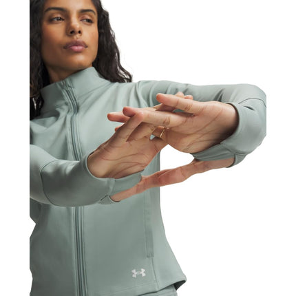 Under Armour Women's Movement Full Zip Jacket, (348) Silica Green / / Metallic Silver, M
