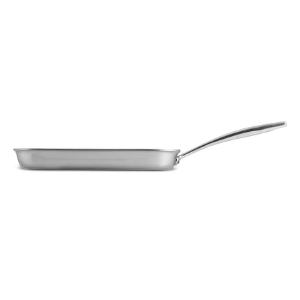 Tramontina 11-Inch 80116/072DS Gourmet Stainless Steel Induction-Ready Tri-Ply Clad 11 Inch Grill Pan, NSF Certified, Made in Brazil