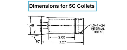 HHIP 3900-1120 5C Round Collet, 23/64"