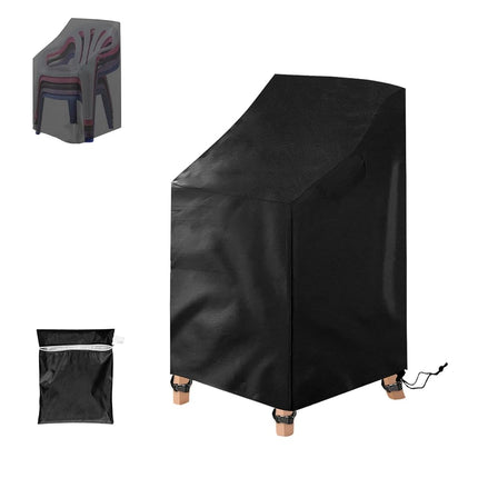 Uranshin Outdoor Stackable Patio Chair Cover Waterproof Outdoor Chair Cover