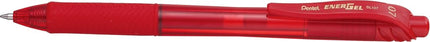 Pentel Energel-BL107-BX Tip Retractable Pen, 0.7 mm - Red (Pack of 12)