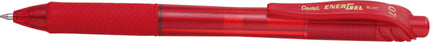 Pentel Energel-BL107-BX Tip Retractable Pen, 0.7 mm - Red (Pack of 12)