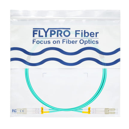 FLYPROFiber- LC to LC Fiber Patch Cable OM3 Multimode 1M/3ft 4 Pack