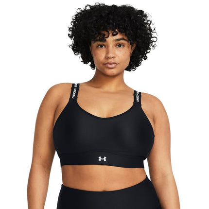 Sujetador deportivo Under Armour Infinity de impacto medio para mujer, (001) Negro / / Blanco, (X-Large) A/C