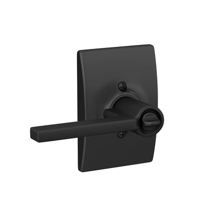 Schlage F51A LAT 622 CEN Century Collection Latitude Entrance Lock Lever, Matte Black