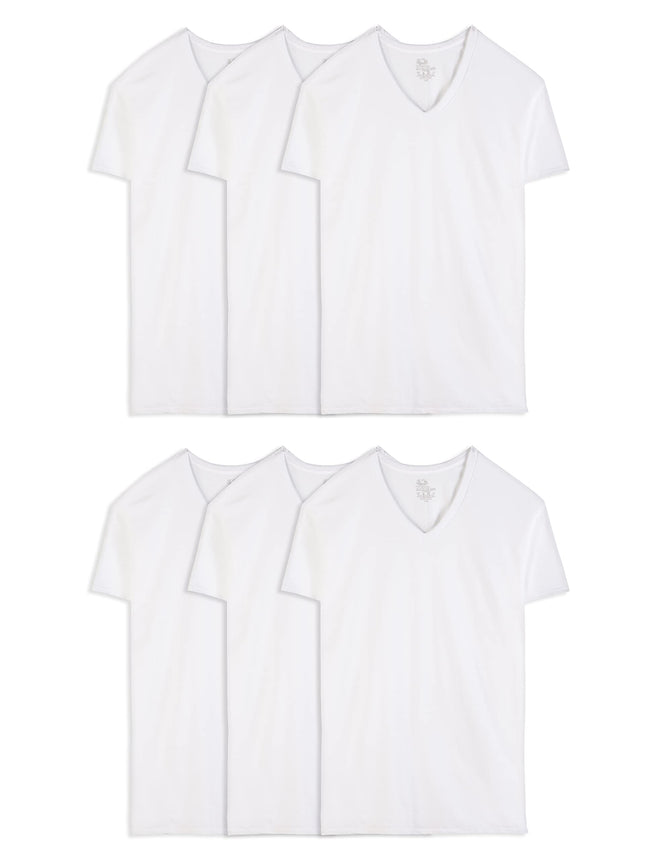 Fruit of the Loom Men's V-Neck Undershirts, Moistu
