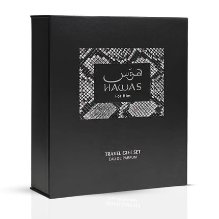 Hawas by Rasasi for Men - 2 Pc Gift Set 3.38oz EDP Spray, 0.27oz EDP Spray (Mini)