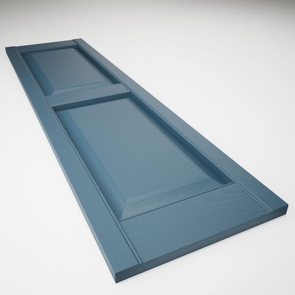 Mid-America 00021271036 Standard Size Williamsburg Double Panel Vinyl Shutters, w/Installation Shutter-Lok's & Matching Screws (Per Pair), 036, 12"W x 71"H, Classic Blue
