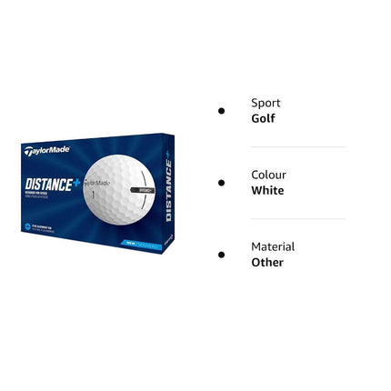 TaylorMade Distance+ Golf ball,white
