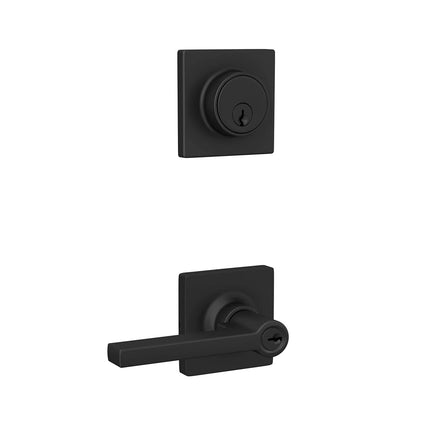 Lock Scout Straight Lever with Square Trim Keyed E