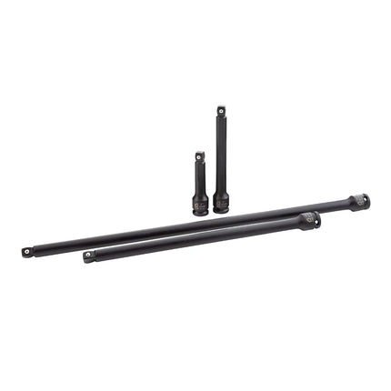 Sunex 3504 3/8-Inch Wobble Drive Extension Impact Socket Set SAE 6-Point Cr-Mo 3-Inch - 15-Inch 4-Piece