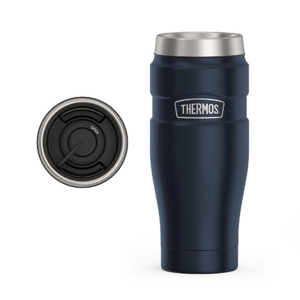 THERMOS Stainless King Tumbler, 16oz, Matte Blue