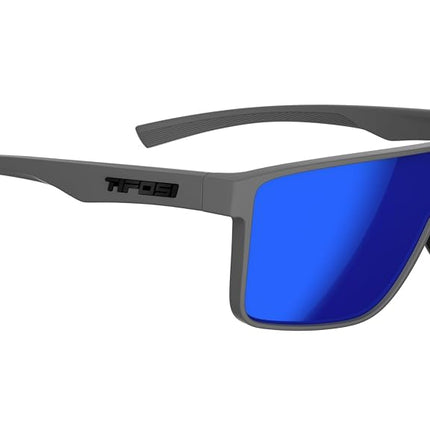 Tifosi Sanctum Sunglasses, Ideal For Cycling, Golf, Hiking, Running, Tennis & Pickleball, Lifestyle (Matte Gunmetal, Cobalt Blue Mirror, Smoke)