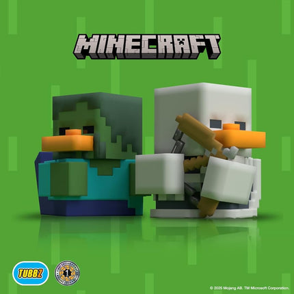 TUBBZ: Minecraft - Hostile Skeleton Mob Rubber Duck Collectable Toy 9 cm
