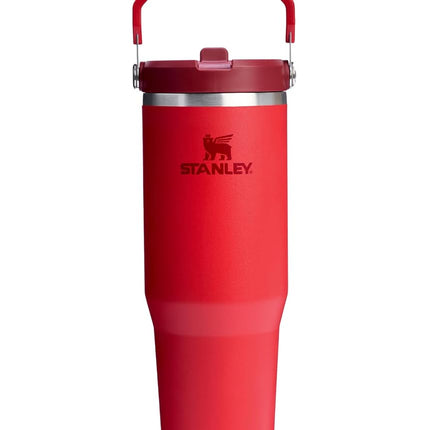 STANLEY IceFlow 2.0 Flip Straw Tumbler with Handle 30 oz | Twist On Lid and Flip Up Straw | Leak Resistant Water Bottle | Insulated Stainless Steel | BPA-Free | Chili Red