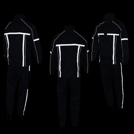 Milwaukee Performance Men's Water Resistant Rain Suit with Reflective Tape (Black, X-Large)