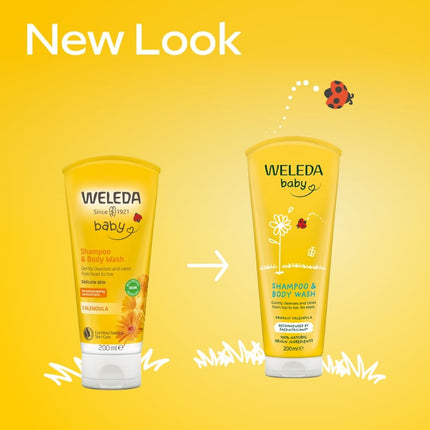 Weleda Baby Calendula Shampoo & Body Wash 2-in-1 Sensitive 200 ml