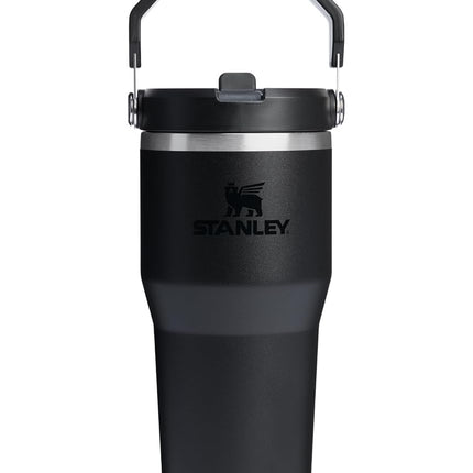 Stanley IceFlow 2.0 Flip Straw Tumbler with Handle 20 oz | Twist On Lid and Flip Up Straw | Leak Resistant Water Bottle | Insulated Stainless Steel | BPA-Free | Black 2.0
